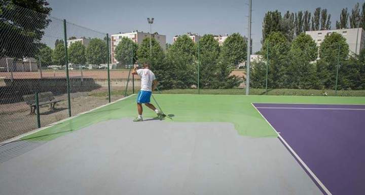 Rénovation de courts de tennis en Auvergne Rhône-Alpes